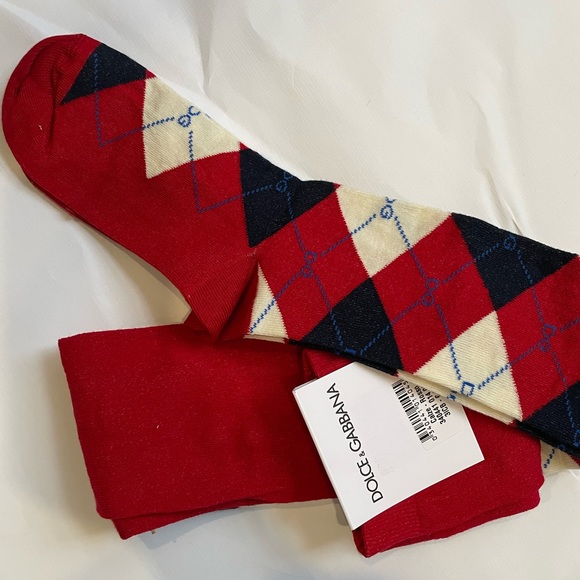 DOLCE & GABBANA KIDS Checked stretch cotton-blend tights - Picture 5 of 9